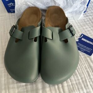 NIB Birkenstock Boston PRO Natural Leather Size 38 Regular/Wide